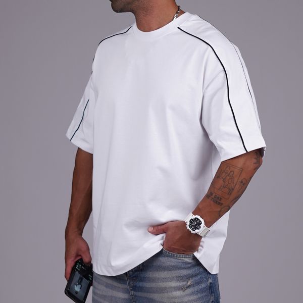 ESSENTIAL OVERSIZED LINED TSHIRT PACK OF 2