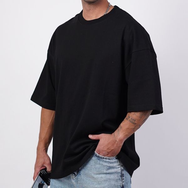 ESSENTIAL OVERSIZED TSHIRT PACK OF 2 - BLACK