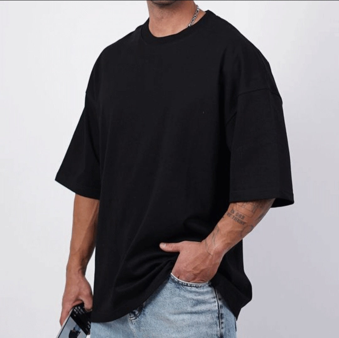 ESSENTIAL OVERSIZED T-SHIRT –BLACK [PACK OF 2]