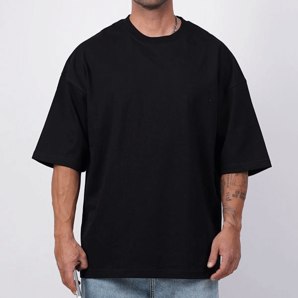 ESSENTIAL OVERSIZED T-SHIRT –BLACK + WHITE [PACK OF 2]