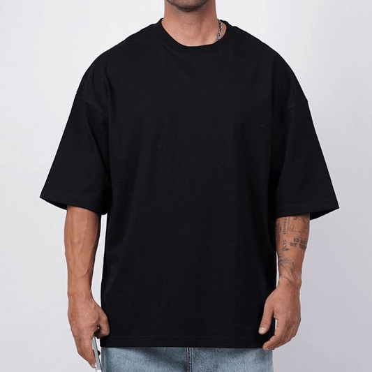 ESSENTIAL OVERSIZED T-SHIRT –BLACK + WHITE [PACK OF 2]