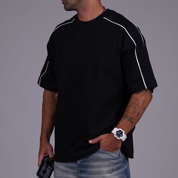 ESSENTIAL OVERSIZED LINED TSHIRT PACK OF 2