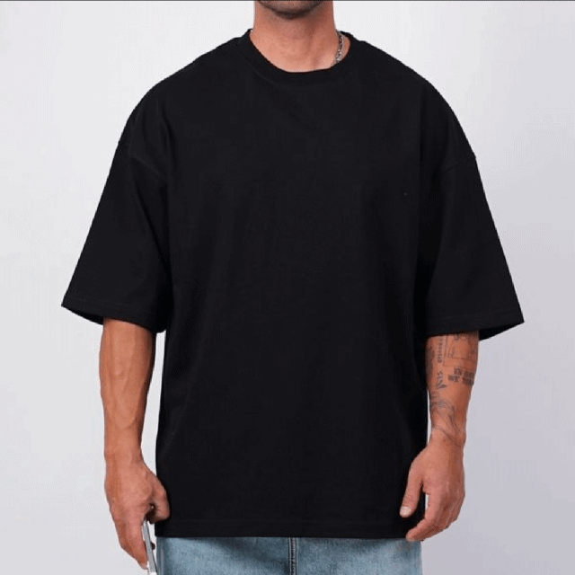 ESSENTIAL OVERSIZED T-SHIRT –BLACK [PACK OF 2]